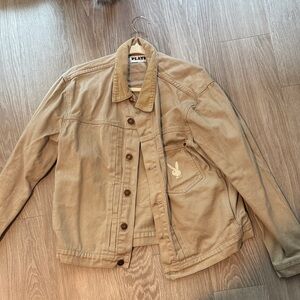 PLAYBOY Tan Shirt Jacket for Men